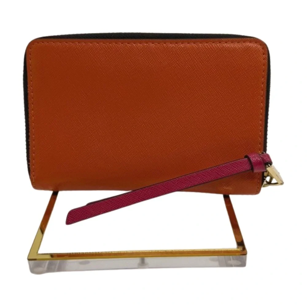 Marc Jacobs Snapshot Compact Wallet Colorblock Saffiano Leather Zip Around